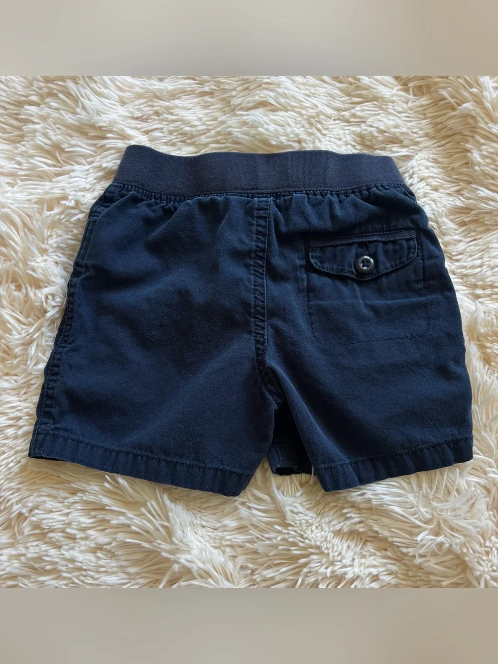 Ralph Lauren Light Blue Striped Polo with Navy Shorts Set 18-24 months